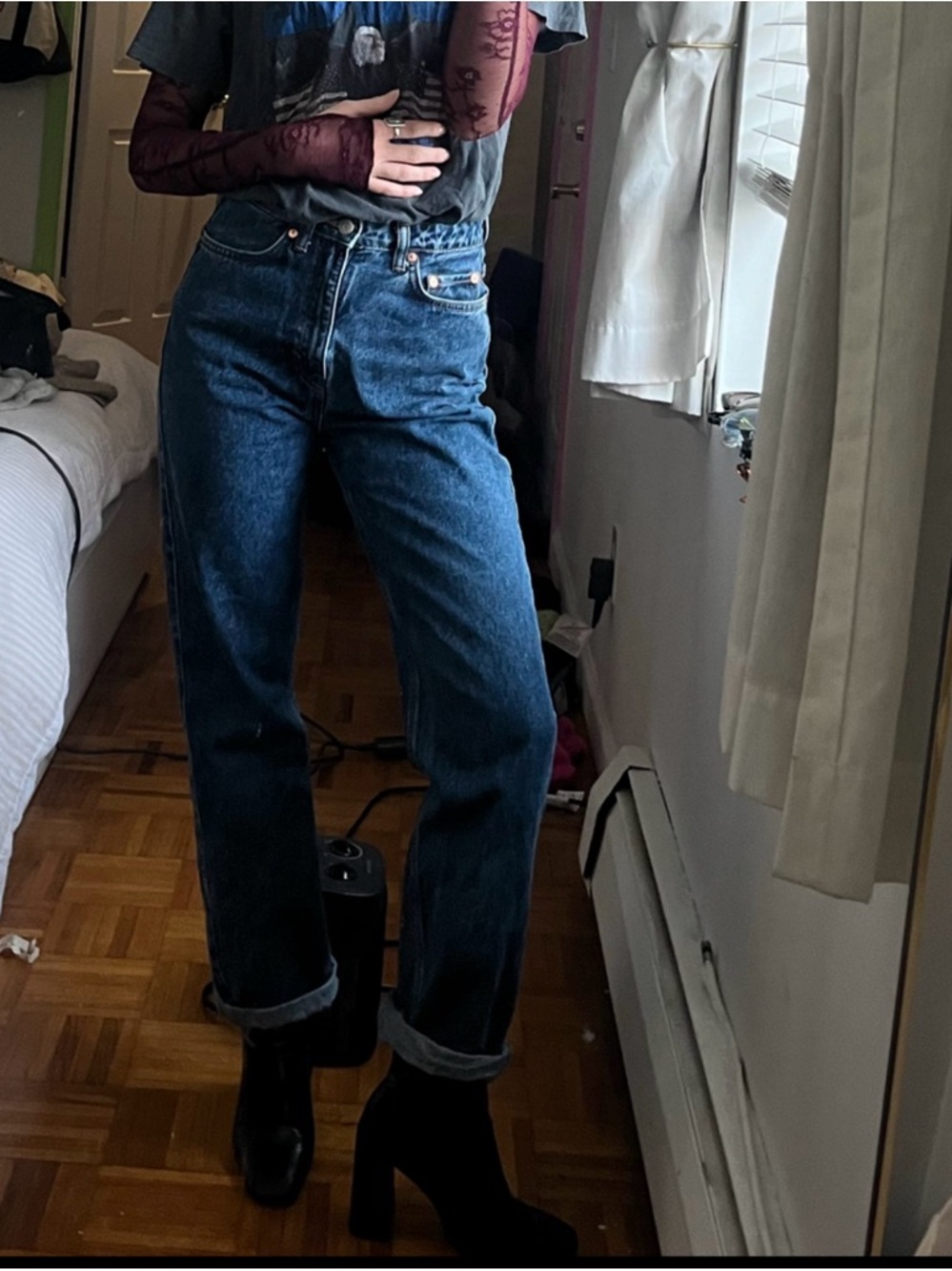Weekday Women Straight Leg Jeans - Blue Denim